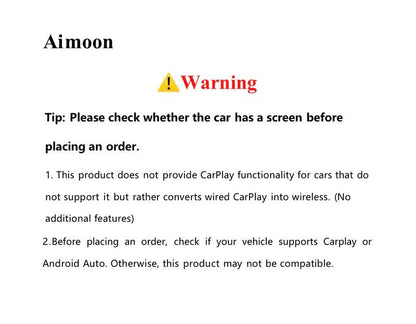 Aimoon™ New CarPlay 2026 wireless adapter